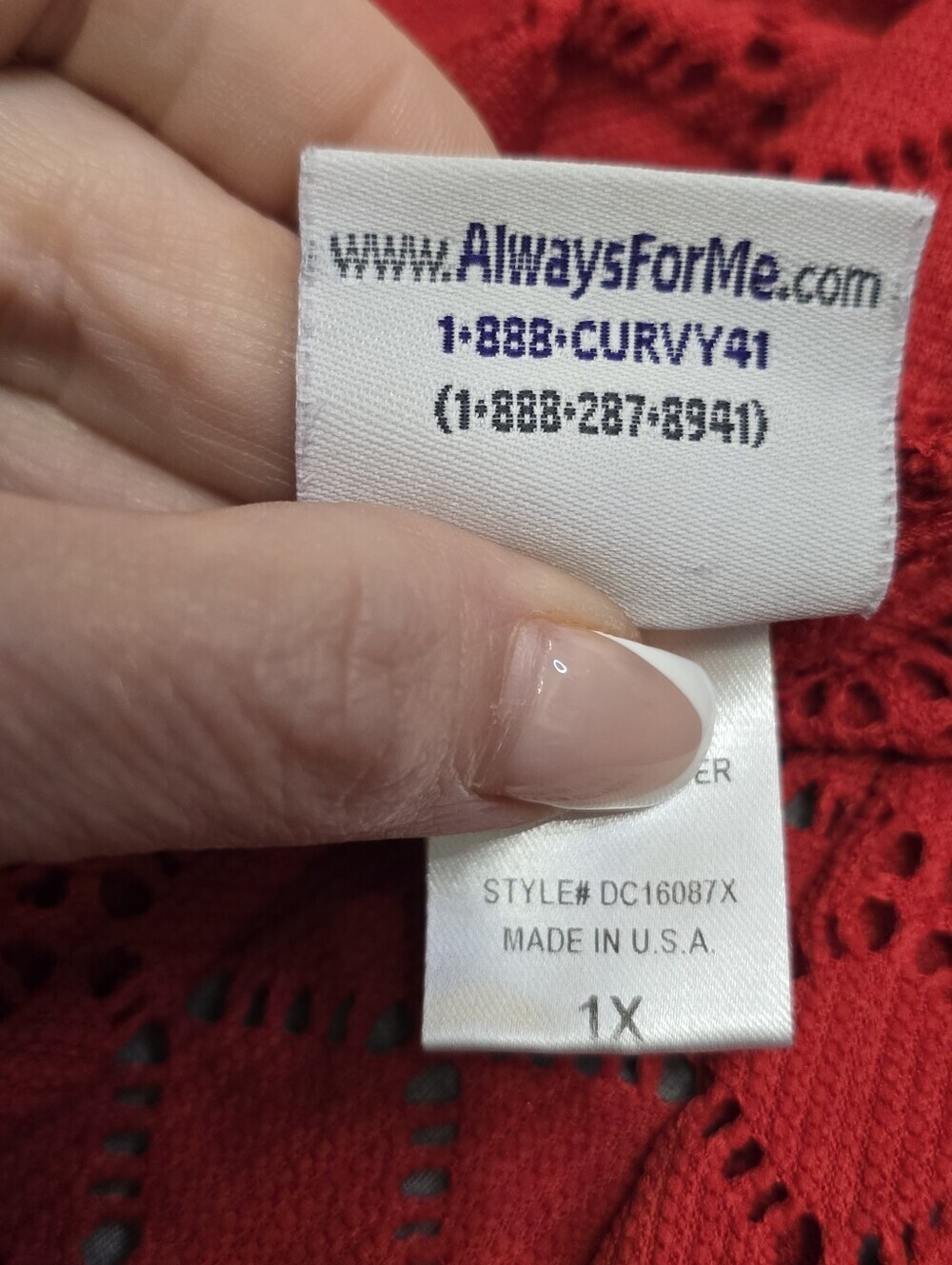 Always For Me Red Eyelet Lace Cover - Picture 6 of 6